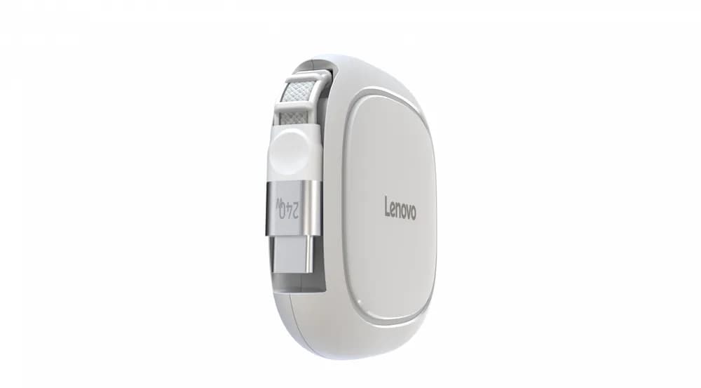 Cablu Lenovo 240W USB-C Retractable; Greutate: 0.07kg; Dimensiuni: 120 mm x 100 mm x 30 mm; Culoare: Alb; Garantie: 1 an — miniatură