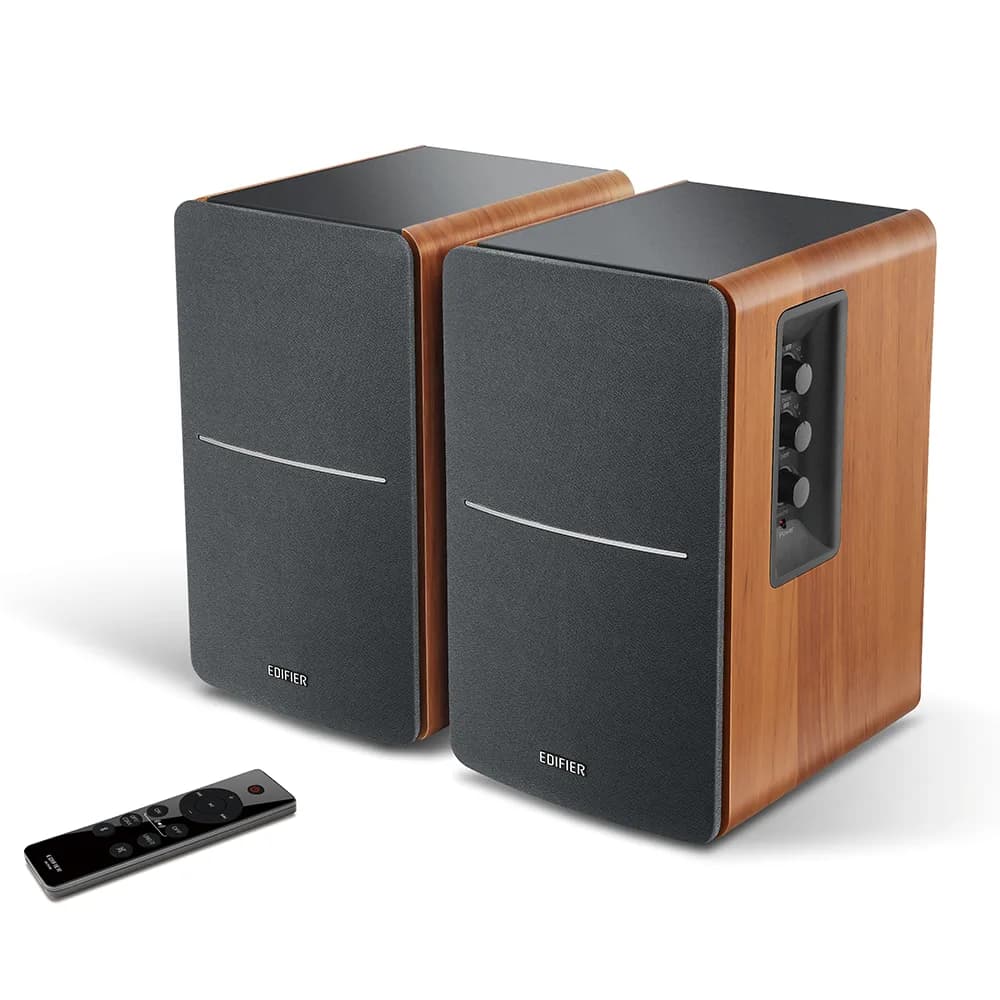 BOXE EDIFIER 2.0, RMS: 42W (2 x 21W), bluetooth, telecomanda wireless, volum, bass, treble, optical, sub-out, brown, "R1280DBS-BR" — miniatură