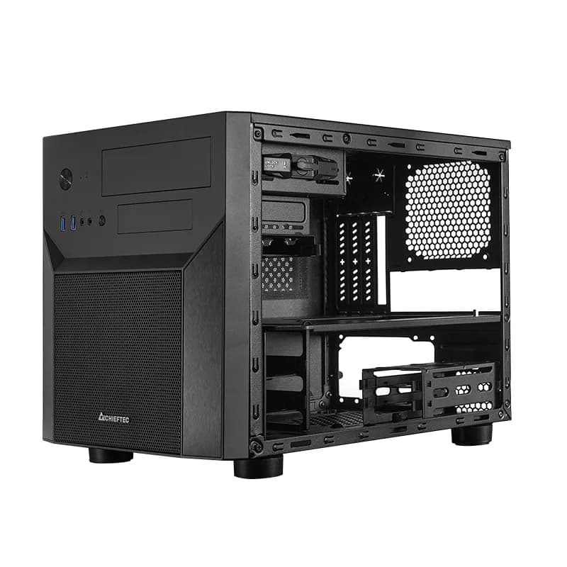 CARCASA CHIEFTEC, Mini Tower, mATX, "GAMING CUBE 02", fara sursa, USB 3.0 x 2, Jack 3.5mm x 2, mesh, "CI-02B-OP" — miniatură