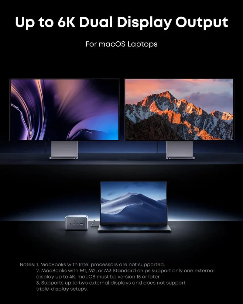 DOCKING Station Anker 14-in-1, porturi: 1xThunderbolt 5 up 140W, 2xThunderbolt 5 downs 15W, 3xUSB-A 10Gbps, 2xUSB-C max 45W, 1xHDMI, 1xDisplay port, 1xRJ-45 2.5Gbps, 1xSD/TF, conect USB-C, gri "A83B53A1" ( - 0194644291839 — miniatură