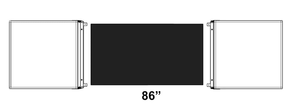 Cabinet whiteboard pt display interactiv 86"