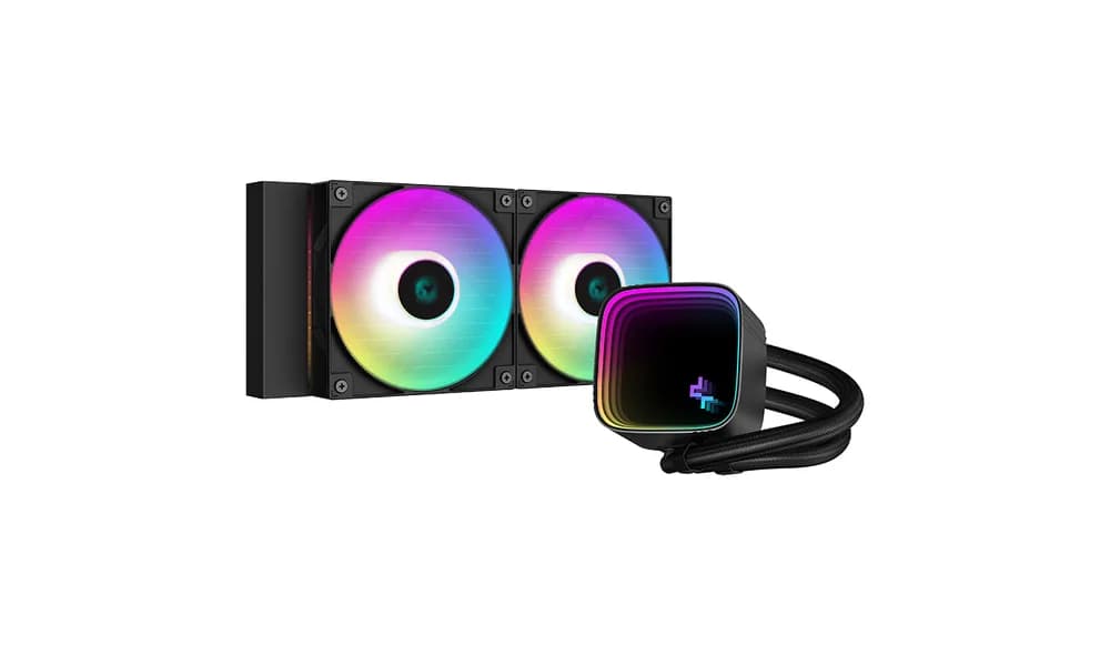 Cooler Deepcool "LS520 SE", compatibil skt. Intel si AMD, racire cu lichid, ventilator 120 mm x 2, 2250 rpm, iluminat RGB, "R-LS520-BKAMMM-G-1"