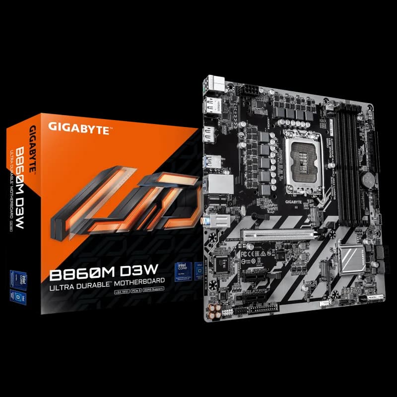 Placa de baza Gigabyte B860M D3W, Socket 1851, DDR5, Micro-ATX