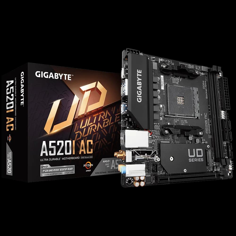 Placa de baza Gigabyte A520I AC, Socket AM4, DDR4, Micro-ATX