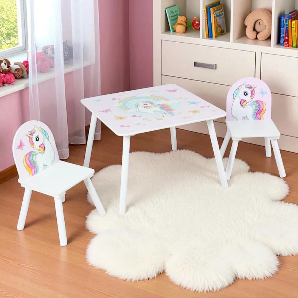 Set 2 scaune +birou Unicorns, U-Grow — miniatură