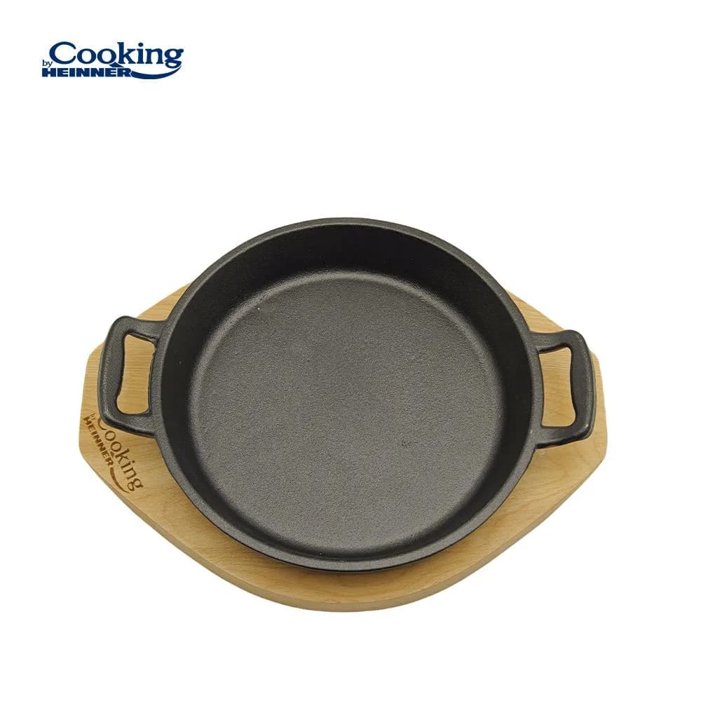 TIGAIE SERVIRE FONTA PURA CU SUPORT DE LEMN DIA 20 CM, COOKING BY HEINNER — miniatură