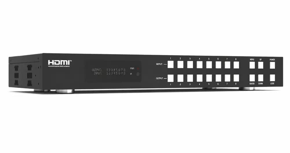 Matrix Switcher Seamless HDMI 2.0 8x8 cu functie Video-Wall Controller si Multi-Viewer, cu Audio Extract, cu telecomanda