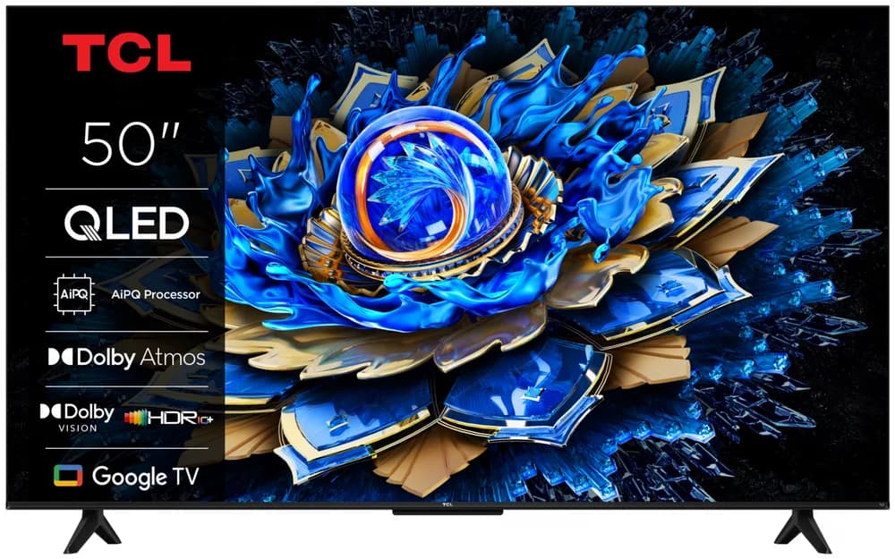 Televizor TCL QLED 50T69C, 126 cm, Smart Google TV, 4K