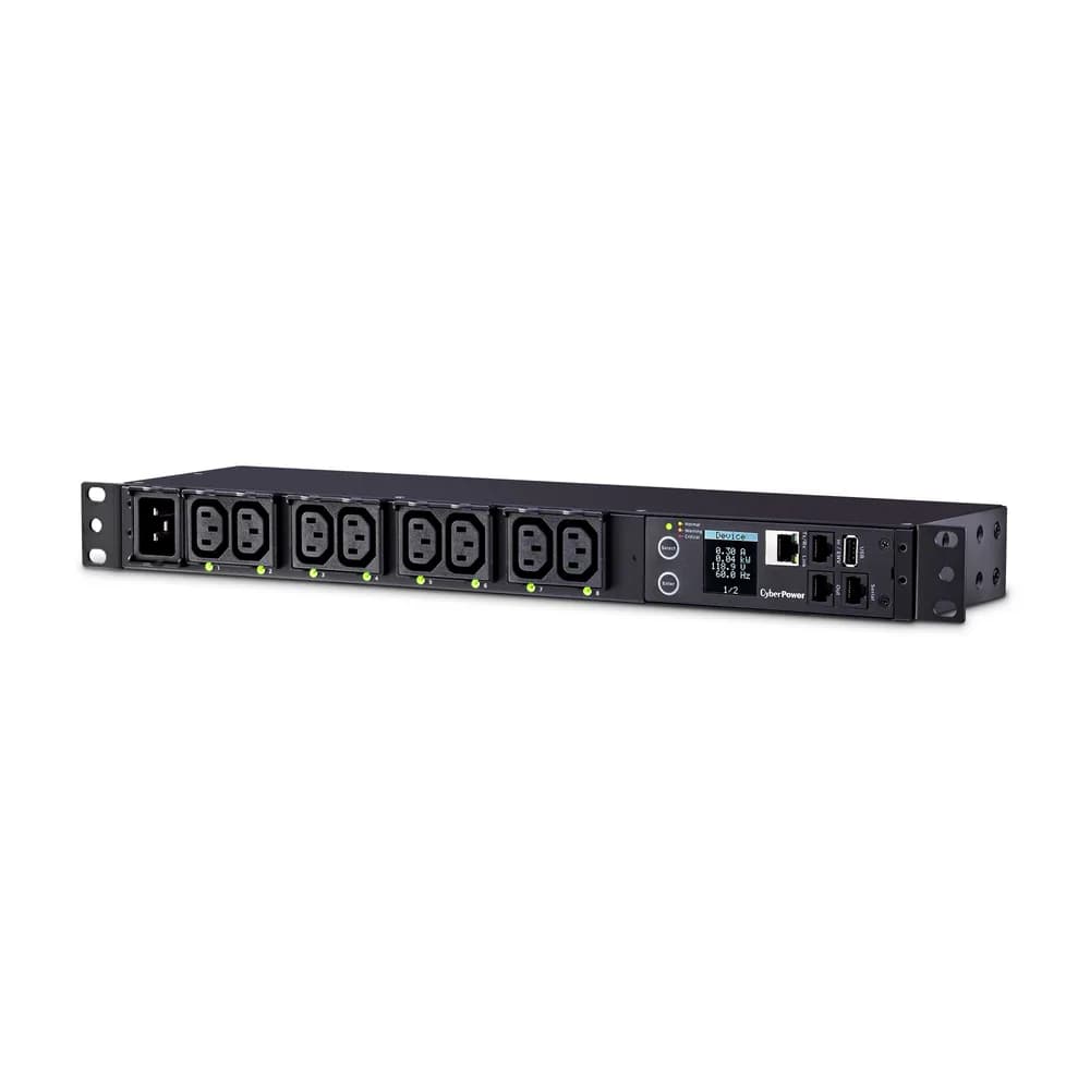 PDU CYBER POWER 1U pt. rack 19 inch, 8 prize IEC, intrare IEC, max 16 A, "PDU81005"