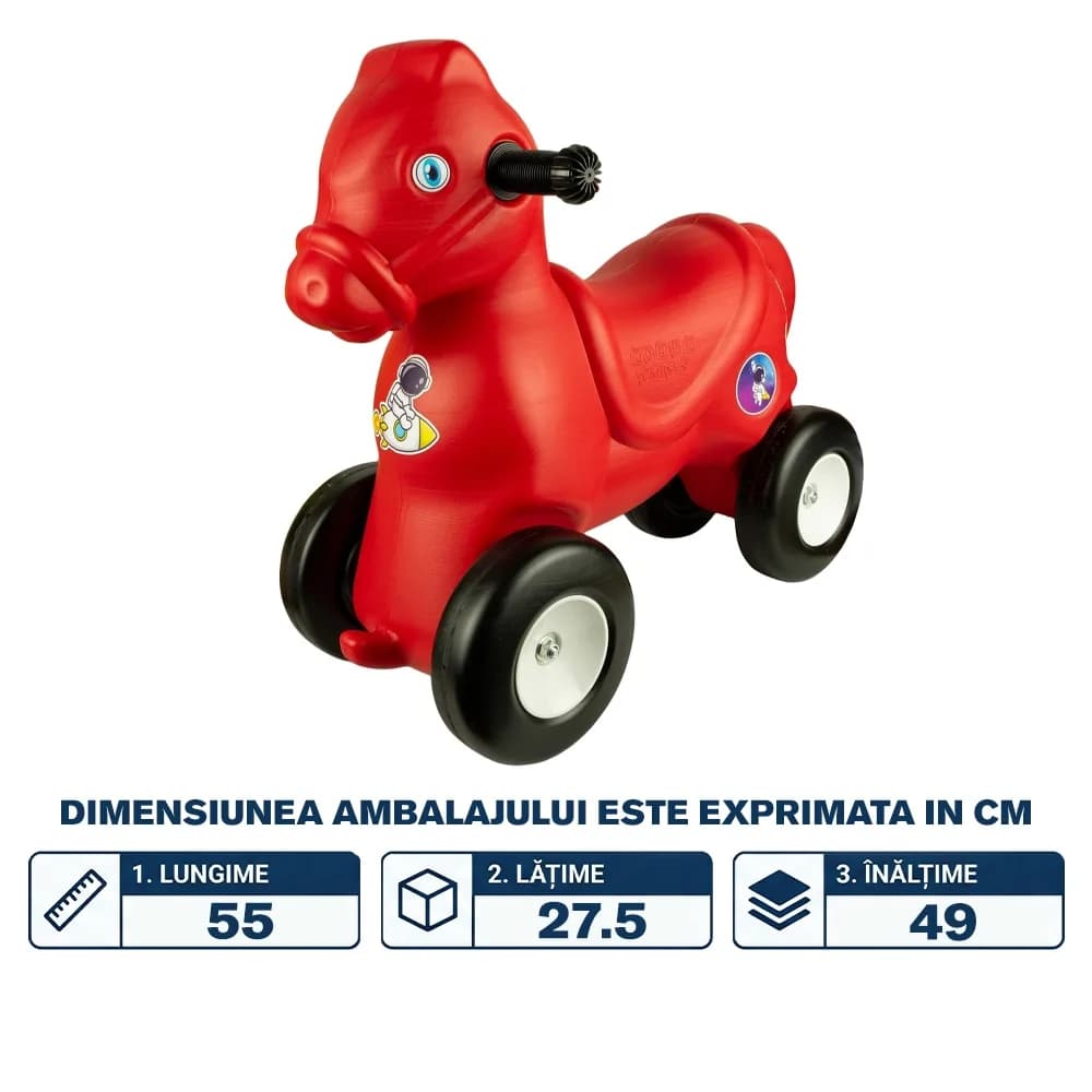 Calut cu roti, rosu - ROBENTOYS — miniatură