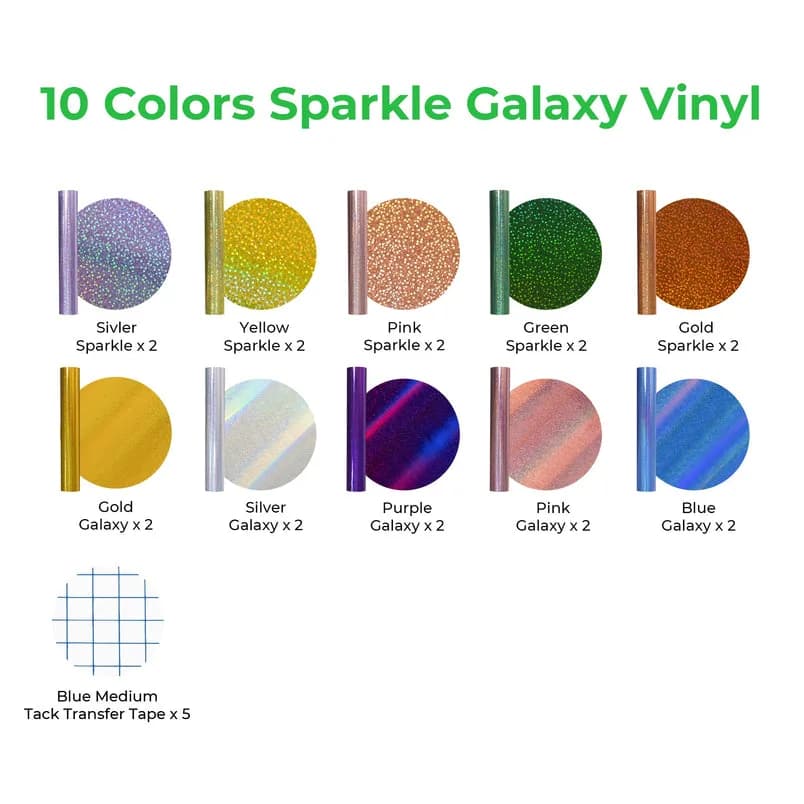 Accesoriu gravator laser xTool Sparkle Galaxy Self-adhesive Vinyl – 20-pack — miniatură
