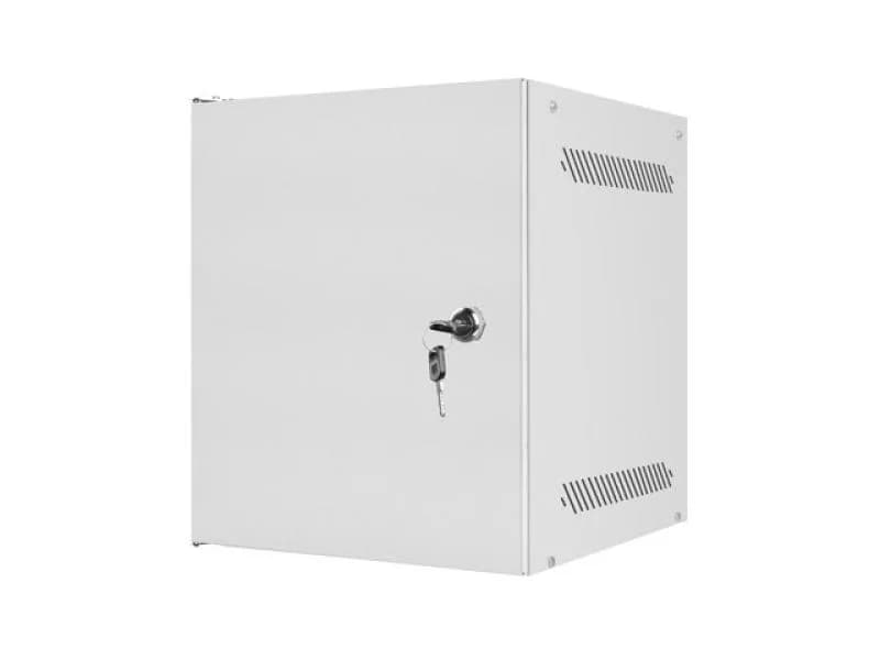 Dulap rack 10" perete 6U / 280x310 pentru auto-asamblare, cu ușă metalică, gri  (flat pack)