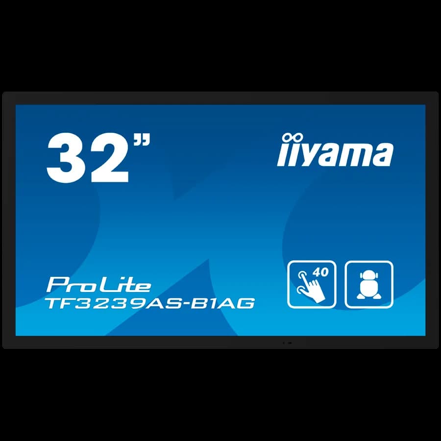 IIYAMA LFD TF3239AS-B1AG 32" 12pt Open Frame PCAP interactive large format display 500 cd/m2 8ms projective capacitive 12 points touch through-glass, temperature sensor with fan control "TF3239AS-B1AG"