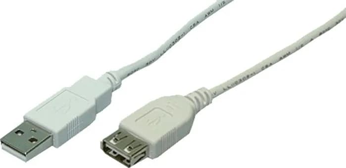 CABLU USB LOGILINK prelungitor, USB 2.0 (T) la USB 2.0 (M), 2m, gri, "CU0010"