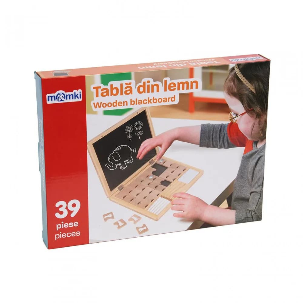 TABLA DIN LEMN CU 39 DE PIESE, MOMKI — miniatură