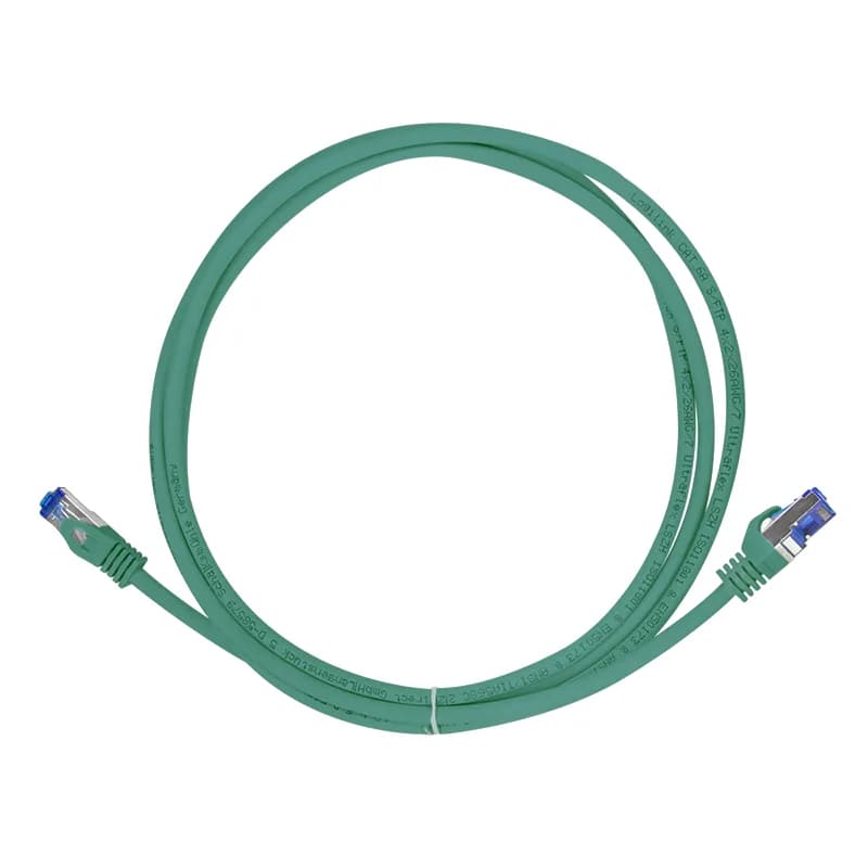PATCH CORD S/FTP LOGILINK Cat6a, LSZH, Ultraflex, PoE/PoE+/PoE++, cupru, 1 m, verde, AWG26, dublu ecranat "C6A035S" — miniatură
