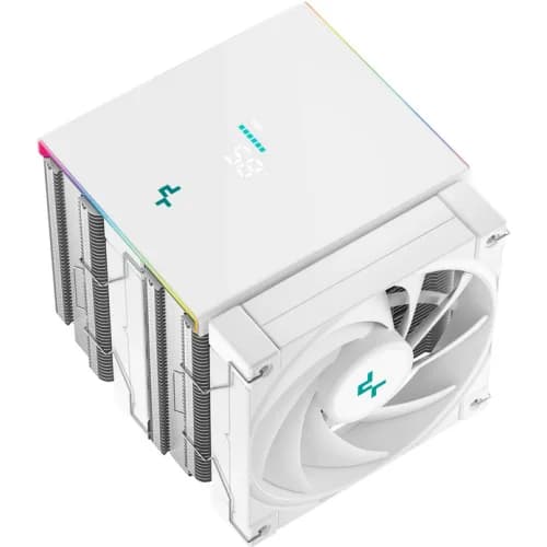 COOLER DeepCool "AK620 DIGITAL SE WH", combatibil skt. Intel si AMD, racire cu aer, ventilator 120mm, 500 - 1850 rpm, 6x6 mm heatpipes, inaltime 157mm, alb "R-AK620-WHADMN-GJD" — miniatură