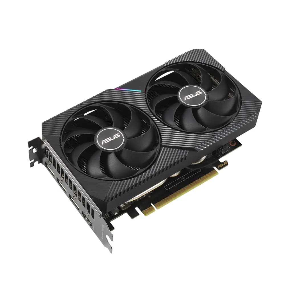 PLACA VIDEO ASUS " GeForce RTXTM 3060 V2", 12 GB GDDR6 192 biti, PCI Express 4.0 x 16, HDMI DisplayPort x 3 HDCP, sistem racire aer, "DUAL-RTX3060-O12G-V2" — miniatură