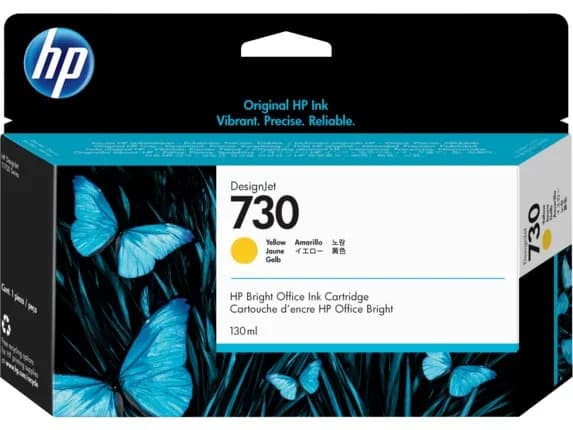 Cartus Cerneala Original HP Yellow, nr.730, pentru DesignJet T1600|T1700|T2600, 130ml, "P2V64A"