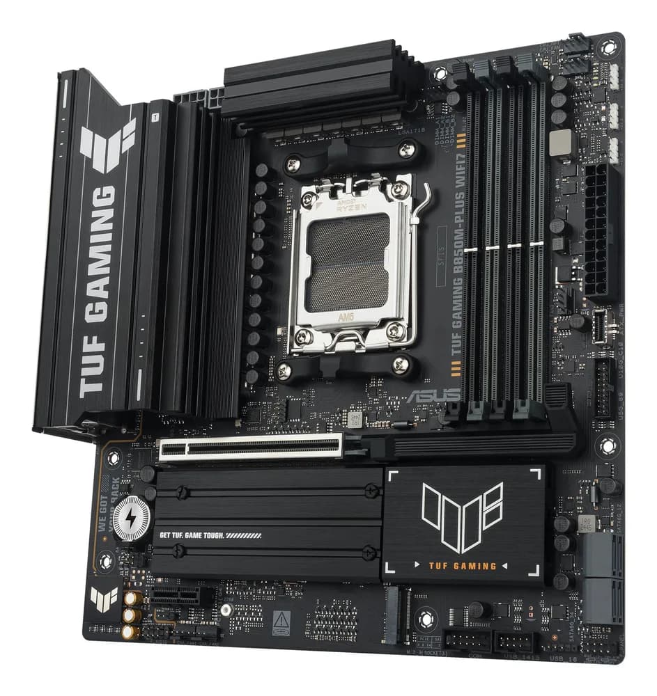 ASUS TUF GAMING B850M-PLUS WIFI7 AM5 4xDDR5 mATX Pciex5 DP HDMI USB MB "TUF GAMING B850M-PLUS WIFI7" — miniatură