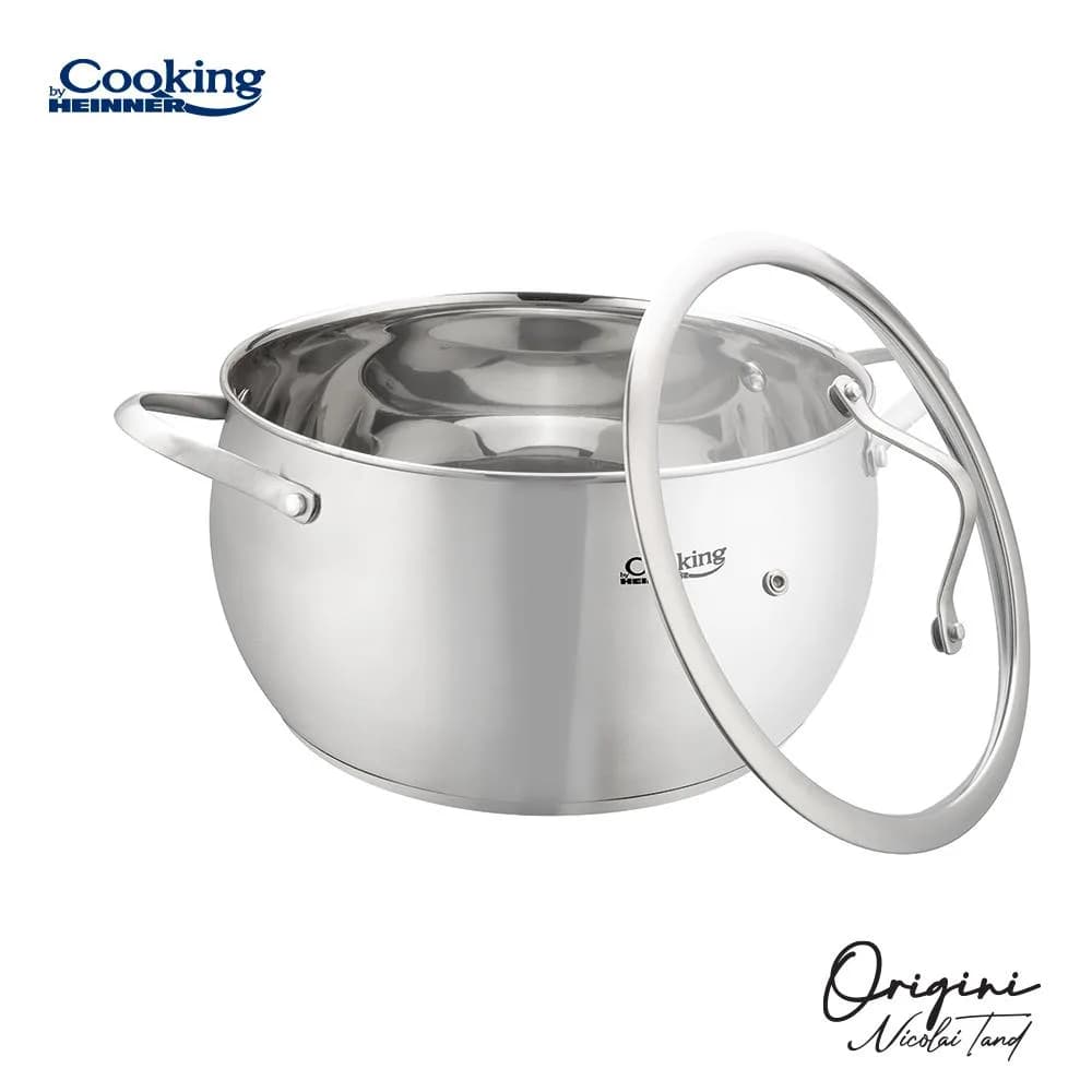 SEMIOALA INOX+CAPAC 24X13.5 CM, 6L, NICOLAI TAND, ORIGINI, COOKING BY HEINNER — miniatură