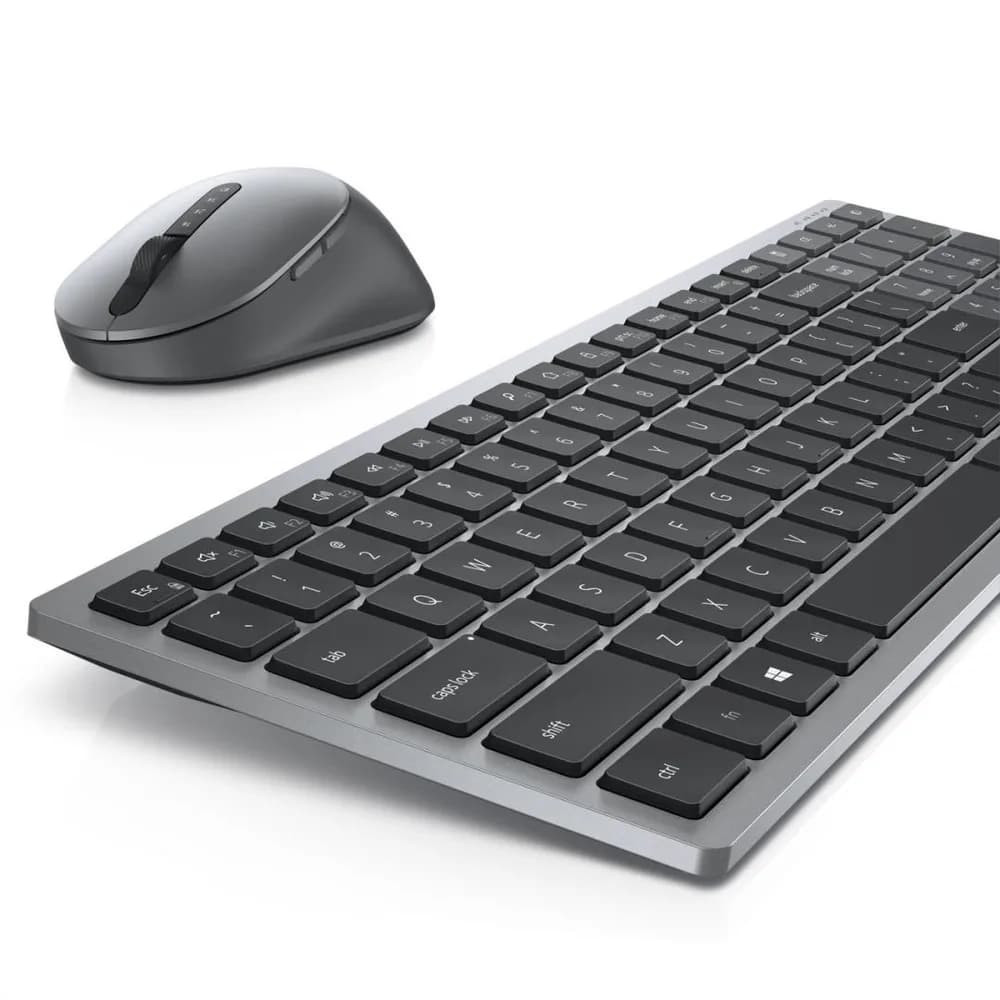Kit Wireless tastatura si mouse Dell KM7120W, taste numerice, Gri — miniatură