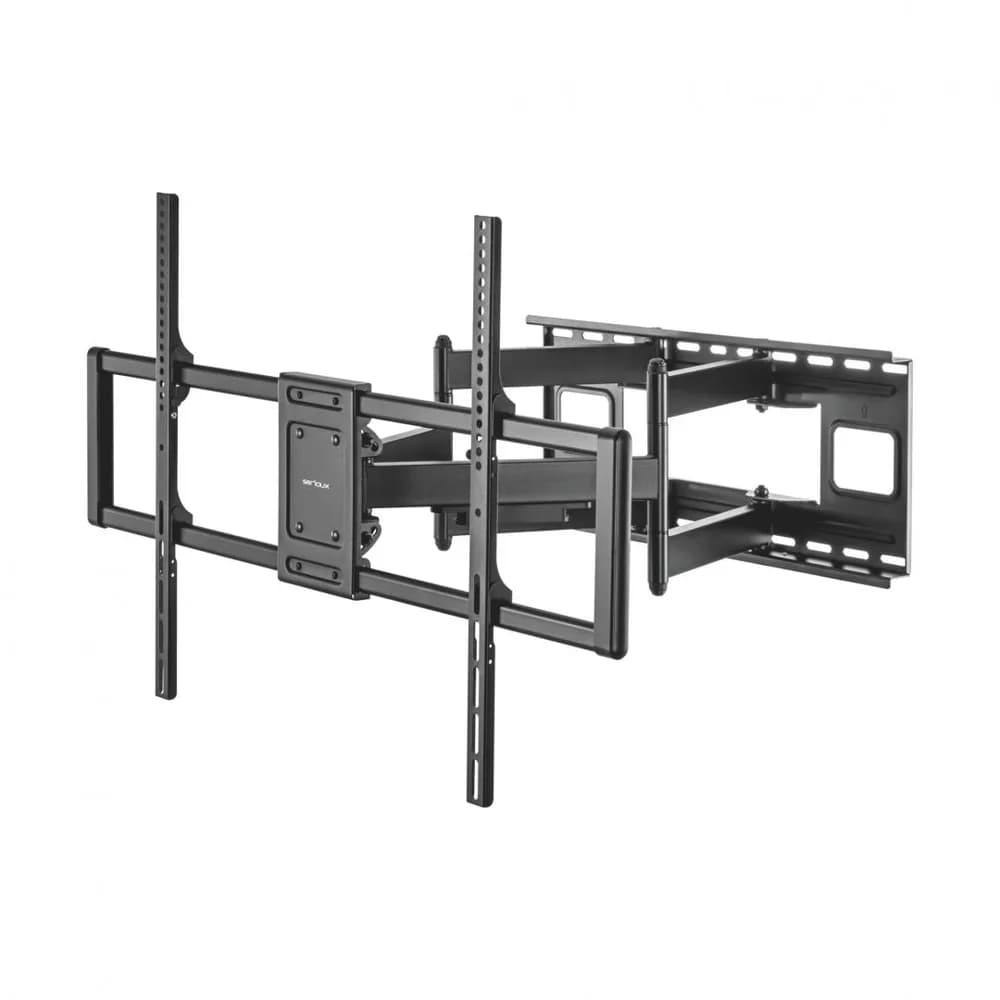 Suport TV Serioux Reglabil 60-120" 120kg Fit Screen Size 37"-90" VESA Compatible 200x100 - 600x400 Weight Capacity 75kg Profile 70~422mm Tilt Range +5°~-15° Swivel Range +60°~-60° Screen Level +3°~-3° — miniatură