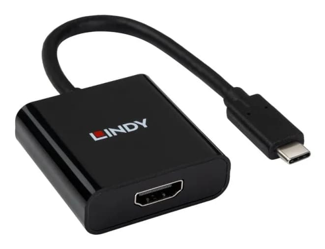 Converter Lindy USB Type C to HDMI 4K60, Supported Bandwidth: HDMI® 2.0 with 18Gbps, Maximum Input Resolution: 3840x2160@60Hz Maximum Output Resolution: 3840x2160@60Hz — miniatură