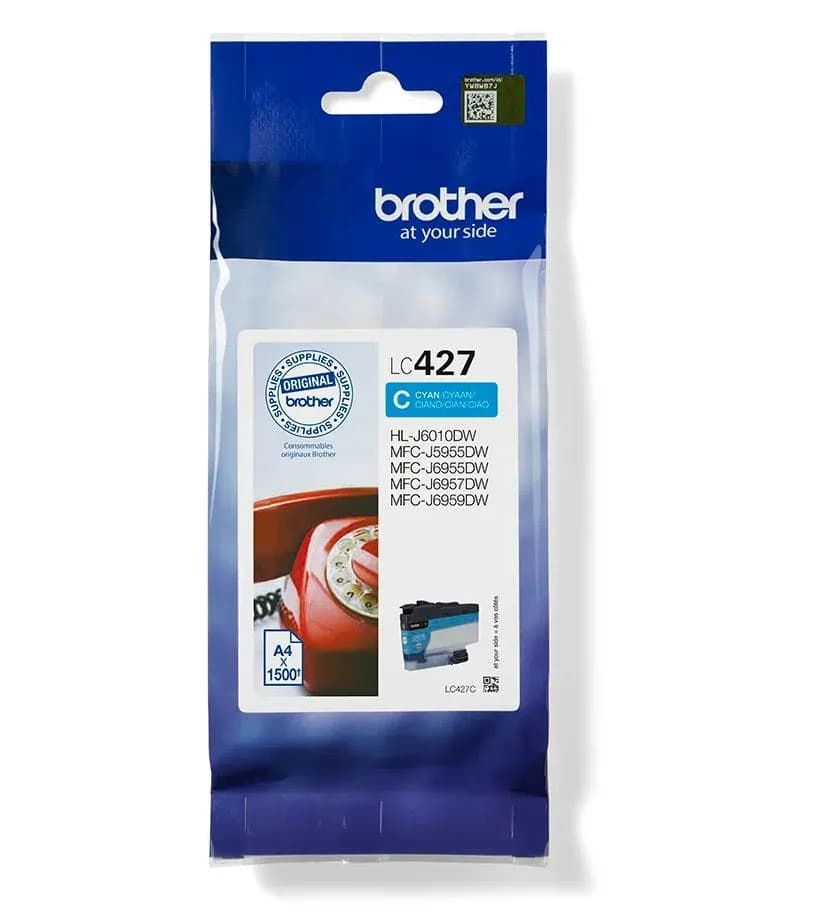 Cartus Cerneala Original Brother Cyan, LC427C, pentru MFC J5955|MFC J6955|MFC J6957, 1.5K, "LC427C"