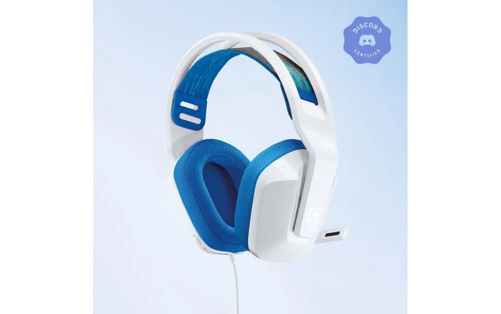 Casti Gaming Head-band Logitech G335, Wired, noise-canceling, alb — miniatură