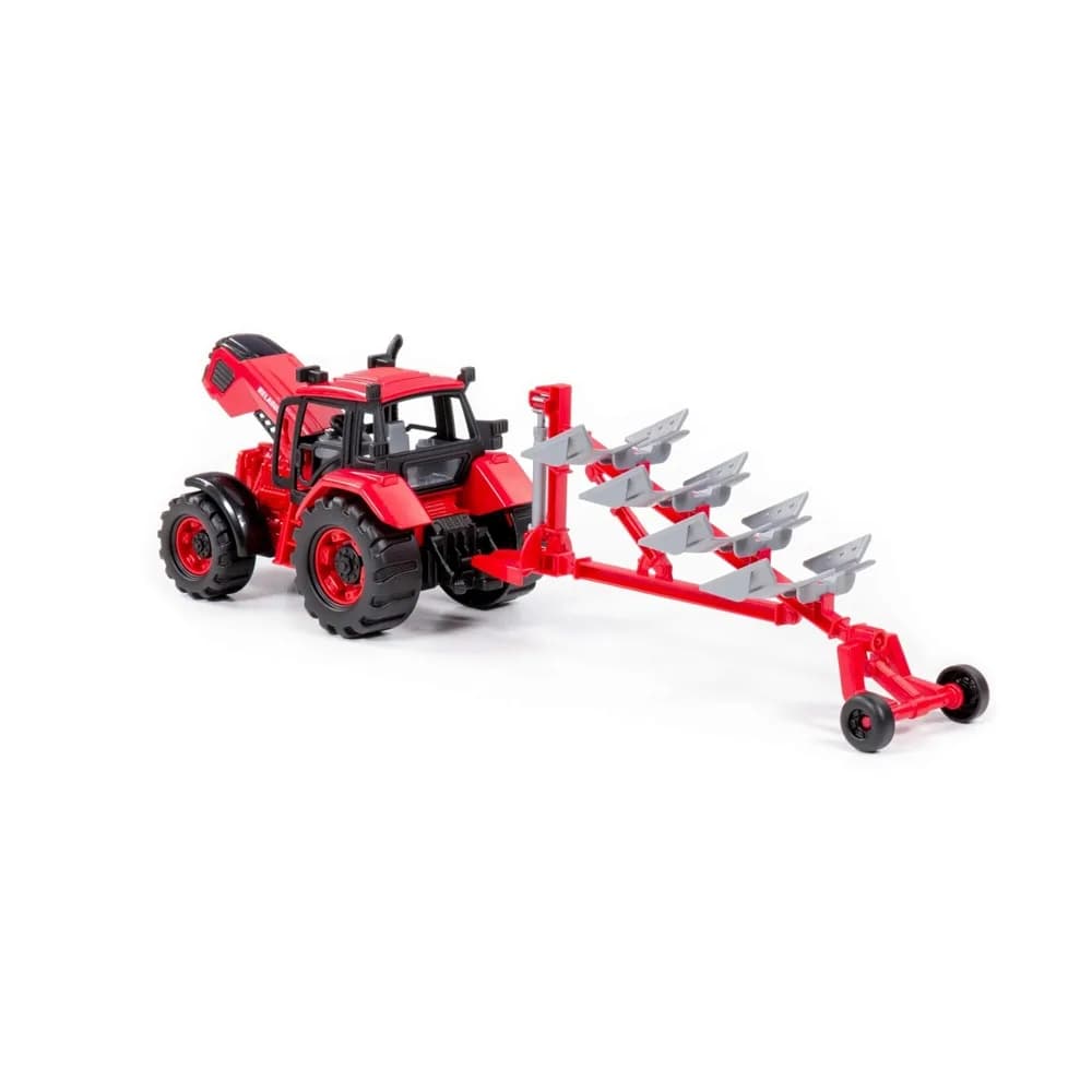 Tractor cu plug, 44,5x11.5x14.7 cm, Polesie — miniatură