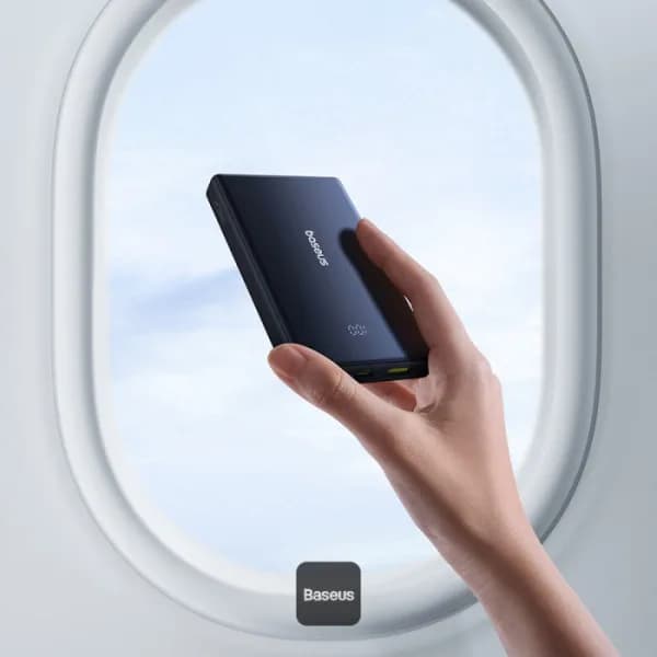 POWER BANK Baseus PicoGo, display, capacitate 10000mAh, 20W, 2 x USB Type-C, 1 x USB, total 5V/3A, include cablu Type-C to Type-C 60W lungime 30cm, negru, "P10076801123-00" - 6932172670856 — miniatură