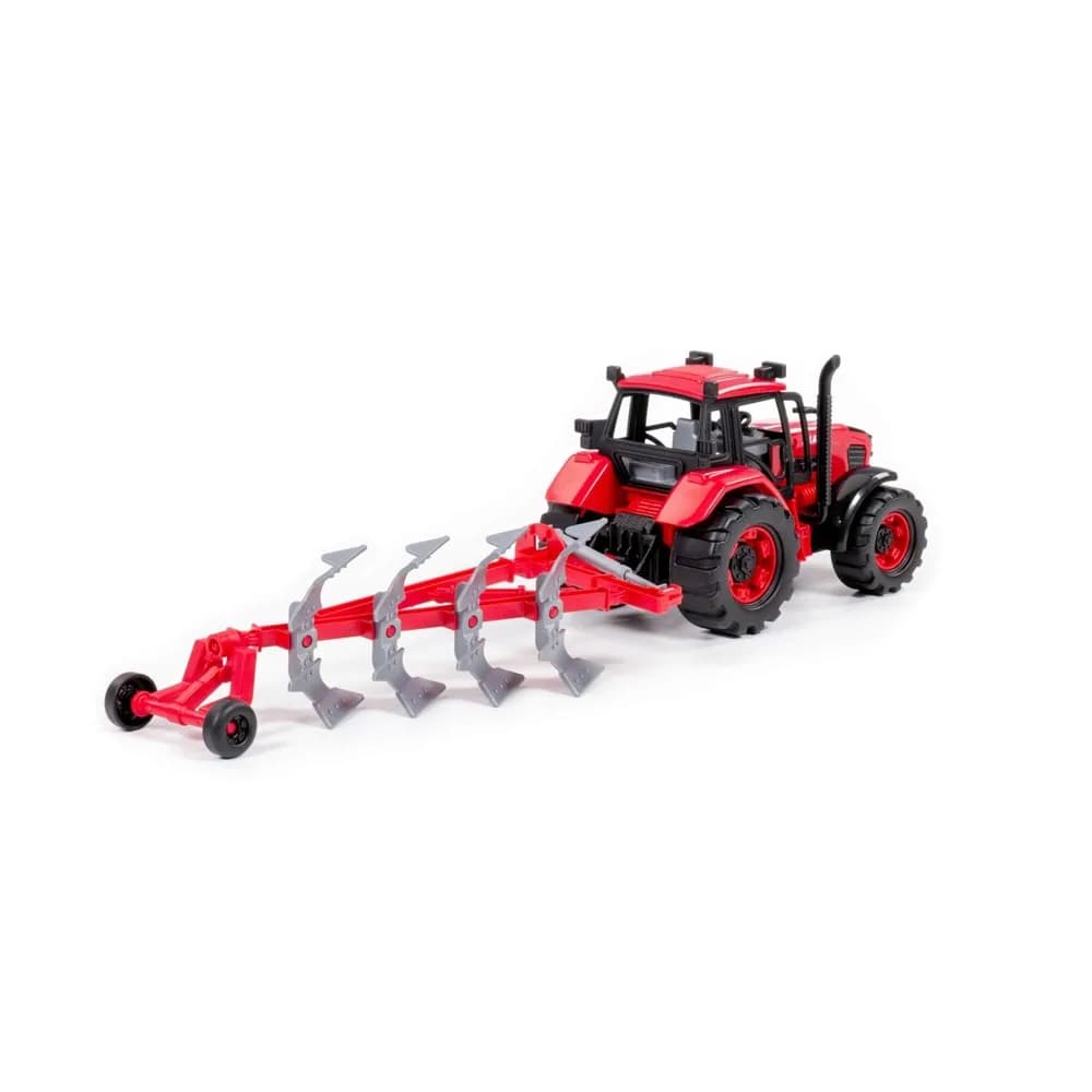 Tractor cu plug, 44,5x11.5x14.7 cm, Polesie — miniatură