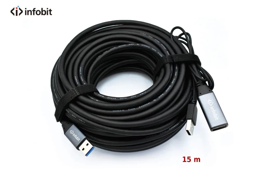 Cablu activ USB 3.0 de extensie AM/AF, Infobit iCable-USB-ACC15, 5Gbps, 15 m