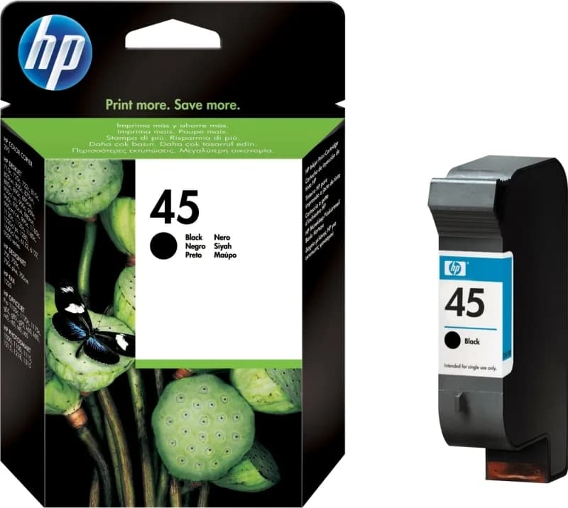 Cartus Cerneala Original HP Black, nr.45, pentru DeskJet 815|855|870|980|1100|1120|1125|1280|1600, "51645AE"