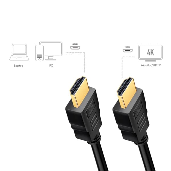 CABLU video LOGILINK, HDMI (T) la HDMI (T) 2.0, 5m, conectori auriti, rezolutie maxima 4K (3840 x 2160) la 60 Hz, plastic, dublu ecranaj, CCS, negru, "CH0103" — miniatură