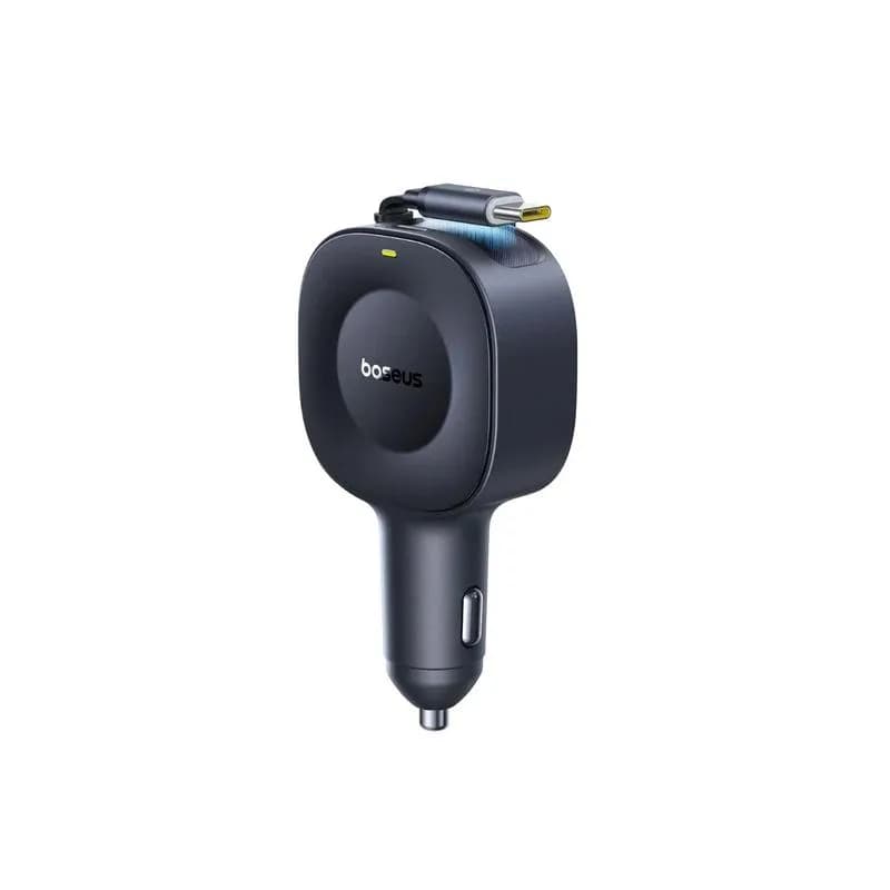 INCARCATOR auto Baseus PrimeTrip VR2, Quick Charge 30W, 1 x USB Type-C, cablu retractabil integrat 1 x USB Type-C, pt. bricheta auto, negru "C0206400" - 6932172692216