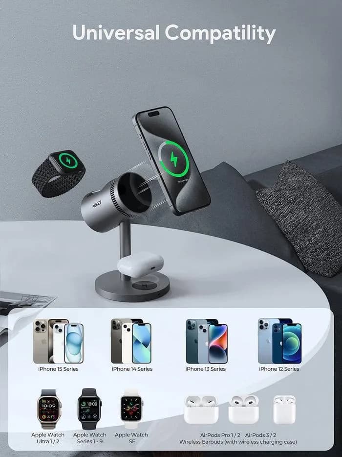 MOBILE CHARGER WRL 3IN1/LC-MC311 AUKEY "LC-MC311" — miniatură