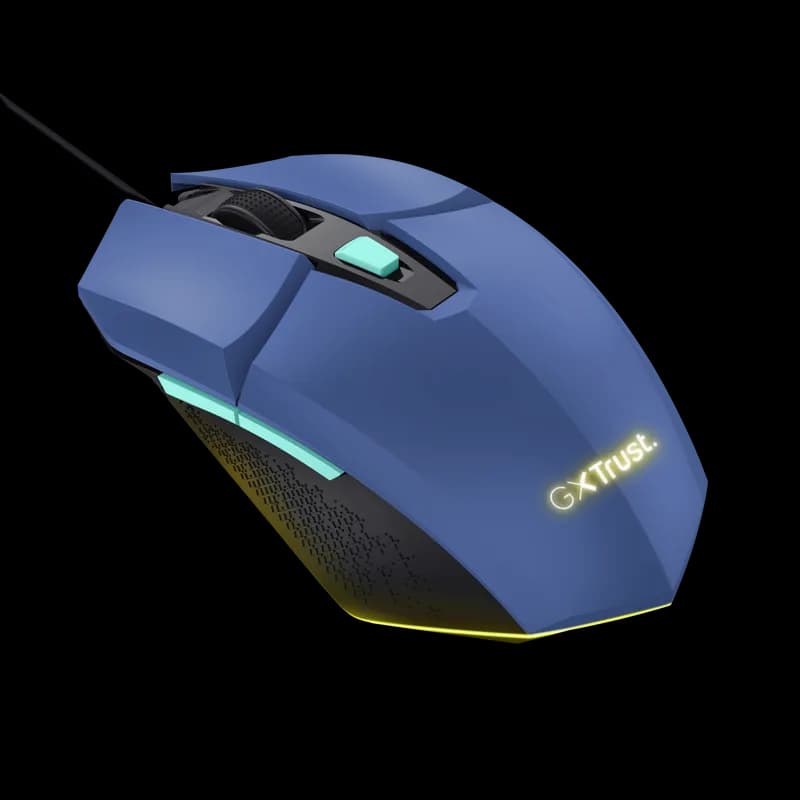 Mouse Gaming Trust GXT109B FELOX, 6400 DPI, Albastru — miniatură