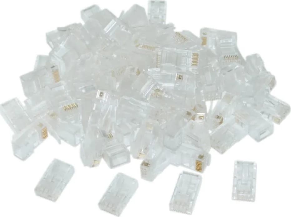 MUFA RJ-45 GEMBIRD pt. cablu UTP, Cat6, RJ-45 (T), plastic, 50 buc, "LC-8P8C-002/50" — miniatură