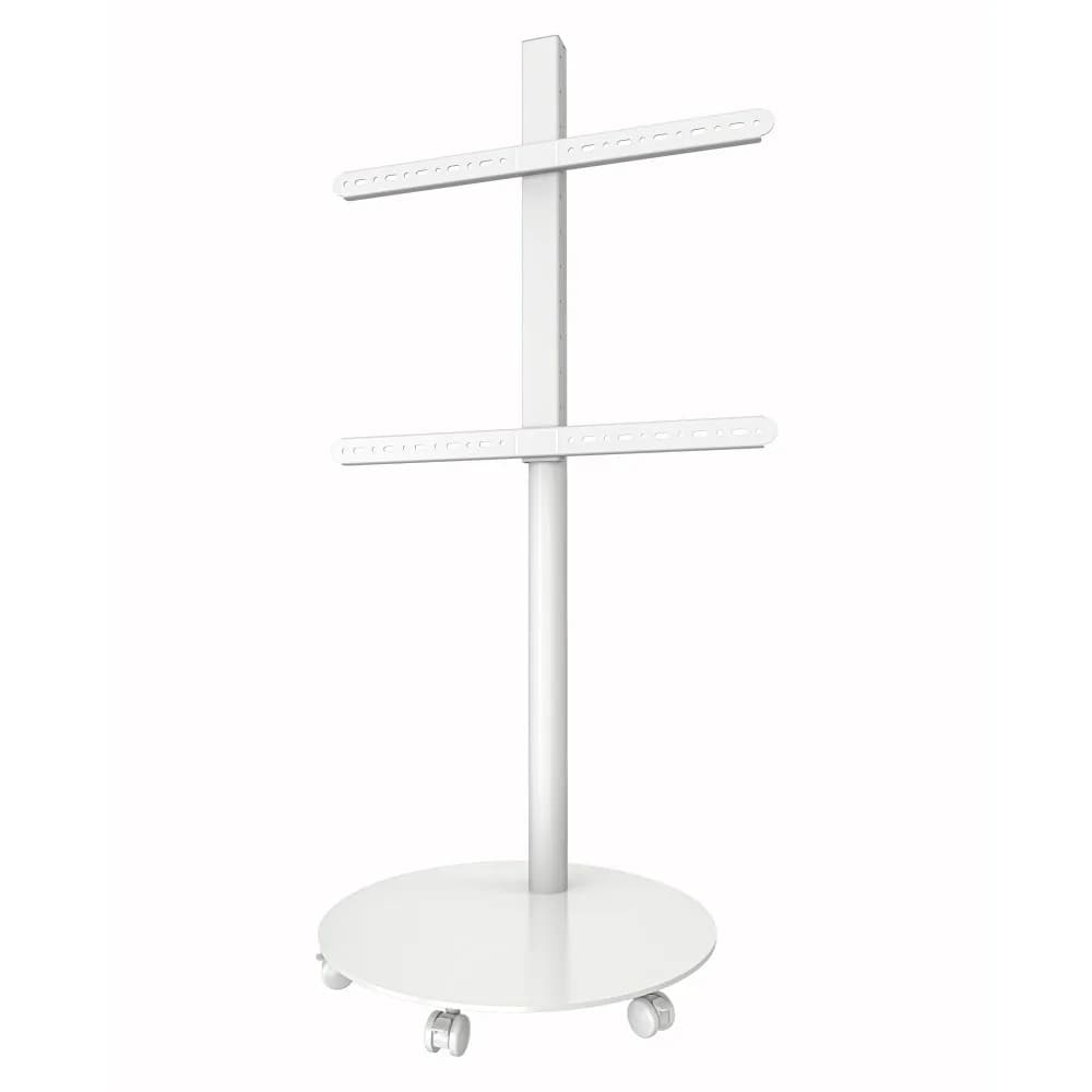 Stand TV mobil pe roti, reglabil, 32-70 inch(81cm-178cm), baza rotunda, capacitate sustinere 45KG, Alb, Techly, ICA-TR102W "ICA-TR102W" — miniatură