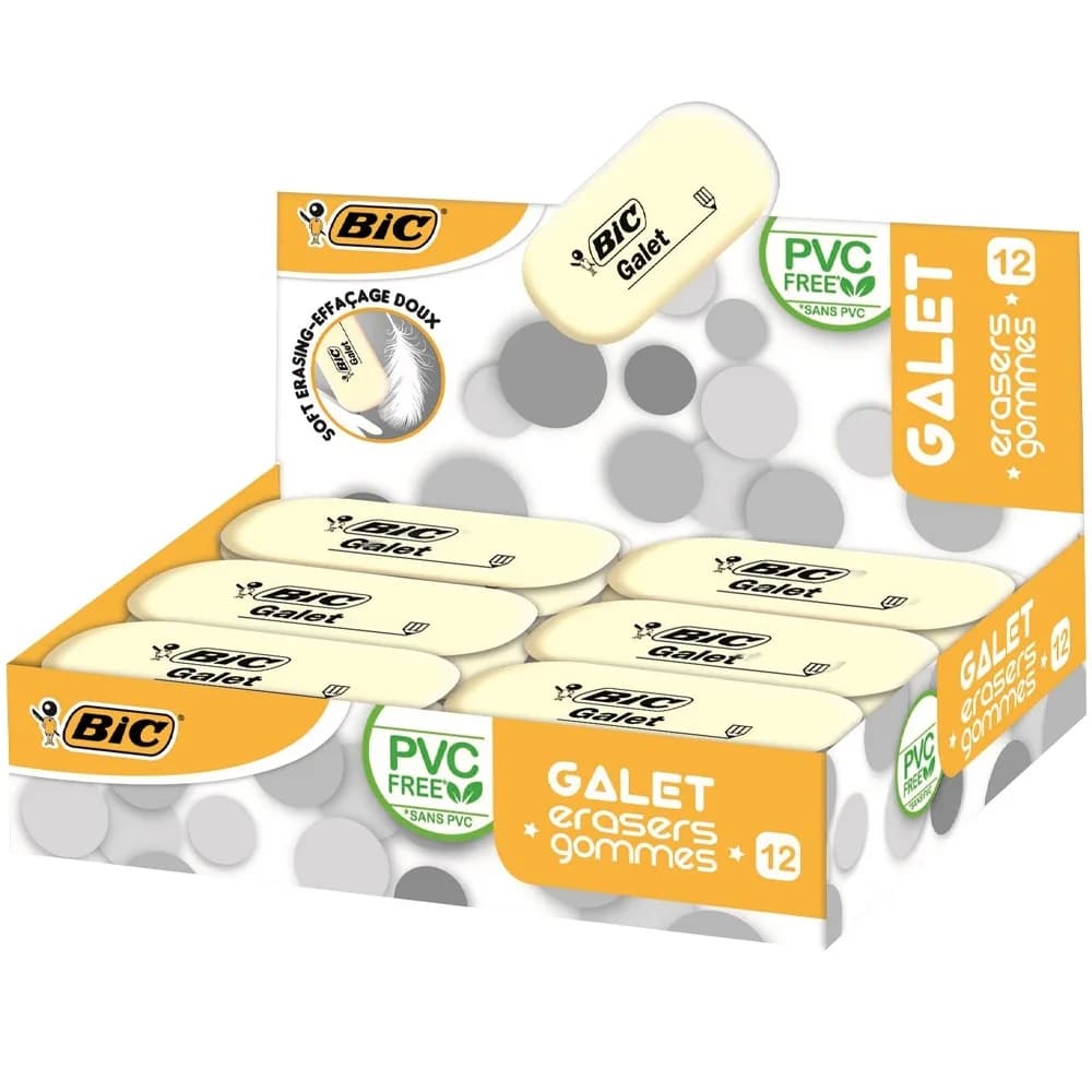 Radiera Galet 12 buc/cutie - BIC — miniatură