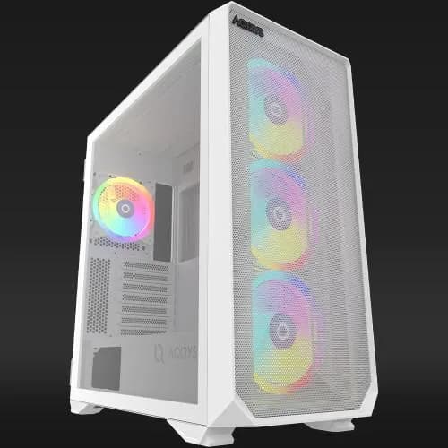 Carcasa AQIRYS Arcturus Pro, RGB, Mid Tower, White
