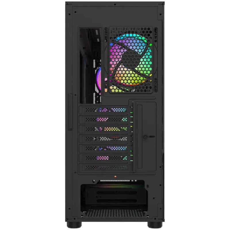 Carcasa AQIRYS Wezen PRO, RGB, Mid Tower, Black — miniatură