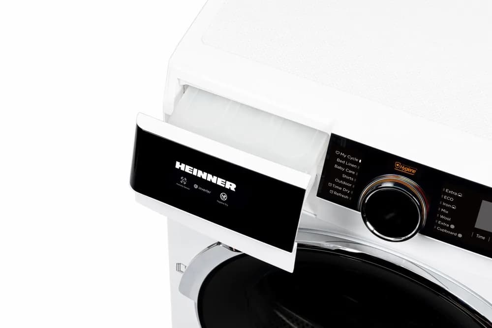 Uscator de rufe HEINNER HHPD-M10K3A+++, 10 kg, Inverter, Clasa: C, Alb — miniatură