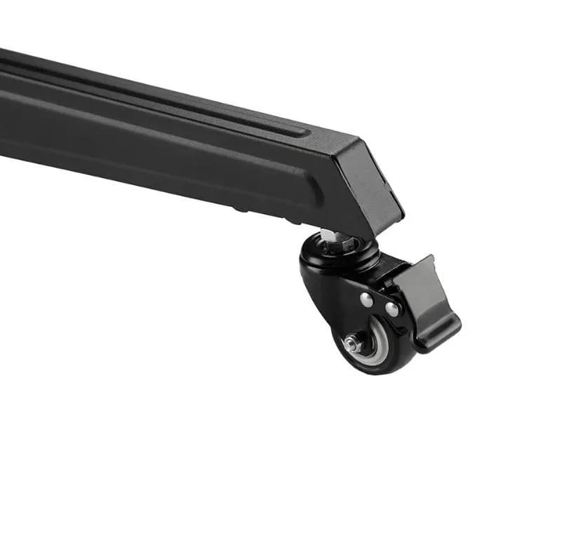 Stand podea mobil/fix Neomounts FL50-550BL1; pentru display-uri cu diagonale 37"-70", sistem de prindere VESA 100x100~600x400, greutate maxima suportata 50kg, tilt +5°/-12°, inaltime reglabila manual 1285-1450mm; management cabluri, 2 stalpi; dimensiuni 871x678x1966; culoare negru. — miniatură