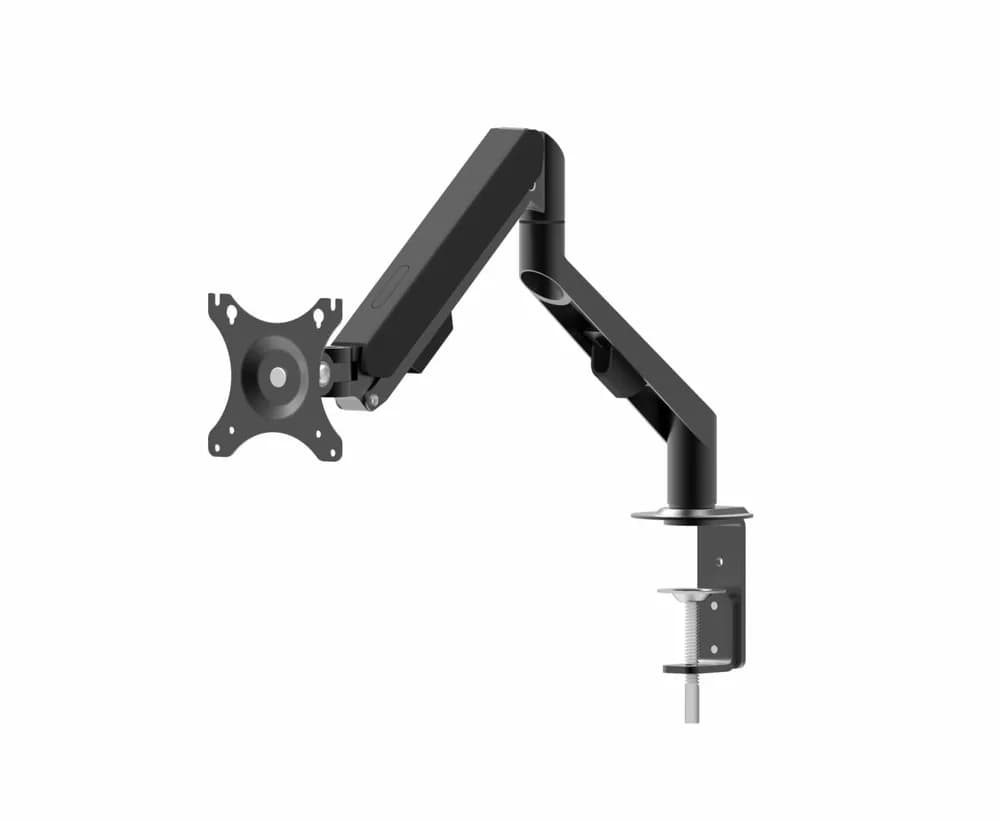 Suport monitor Serioux MM1101, tip: arc cu gaz, reglarea poziției unghiului de înclinare: -45 / + 90 °, pivotant: 180 °, rotatie pentru ambele brate: 360 °, VESA: 75x75mm & 100x100mm, greutate maxima suportata: 9 kg, compatibilitate: 10"-30" — miniatură