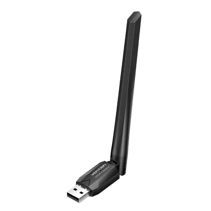 Adaptor retea Vention, extern, wireless, 2.4GHz, 5GHz, antena externa 6 dBi, IEEE 802.11a/b/g/n/ac, WIFI AC650, negru, "KDTB0" -6922794784475