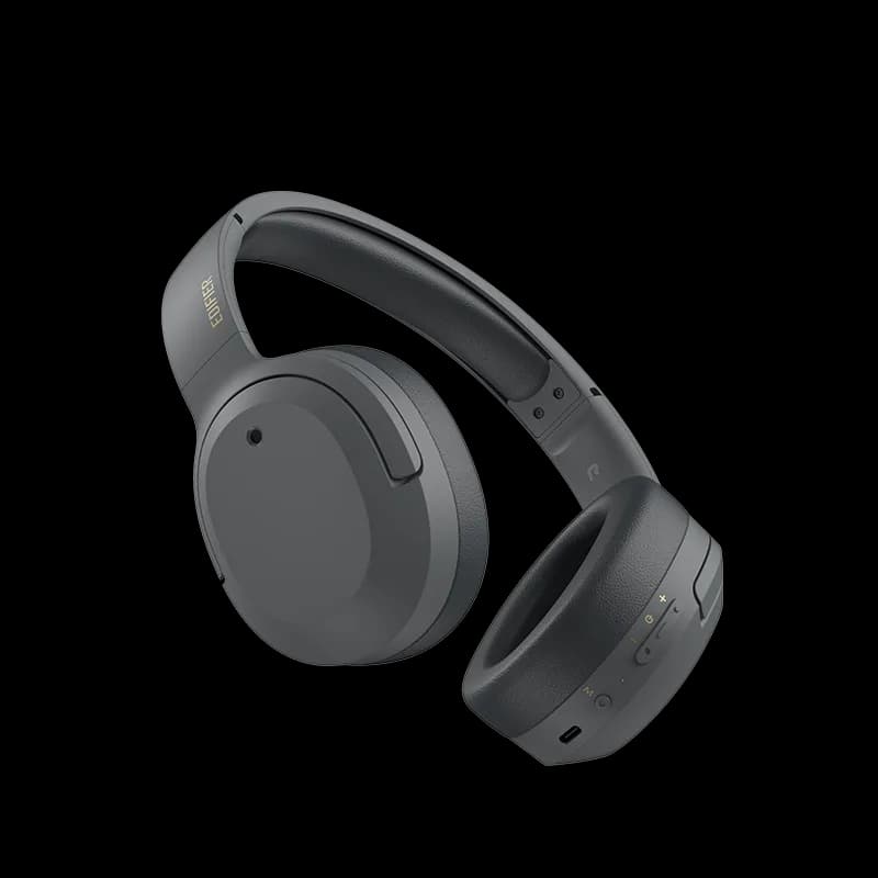 CASTI Edifier, wireless, cu fir, standard, utilizare multimedia, smartphone, microfon pe casca, conectare prin Bluetooth 5.2, USB-C, ANC, gri, "W820NB-PLUS-GR" — miniatură