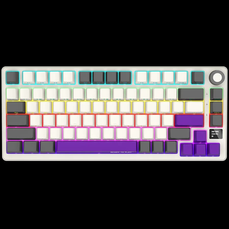 LORGAR KBP7075W, Wireless 75% Mechanical Gaming Keyboard Pro, Beige, EN layout "LRG-KBP7075W-RT-US"